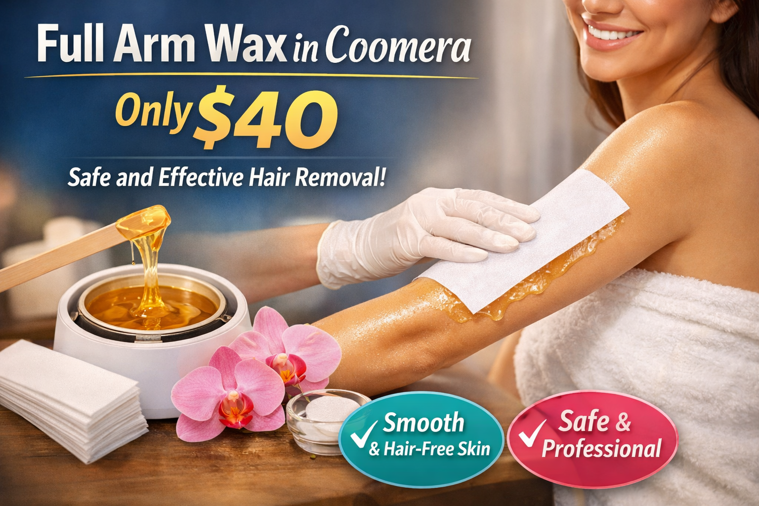 Full Arm wax in Coomera Only $40
