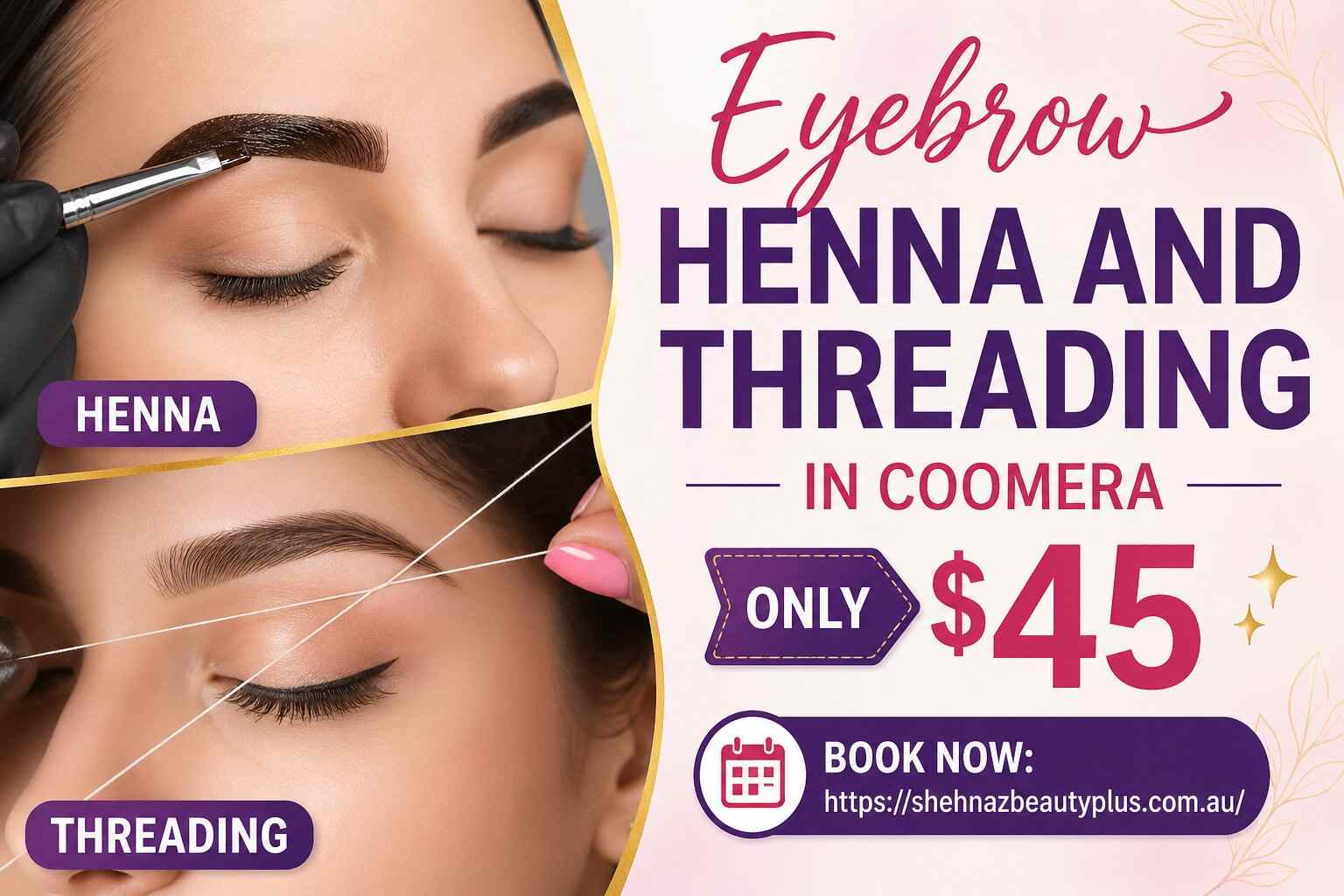 Eyebrow Henna and Threading in Coomera