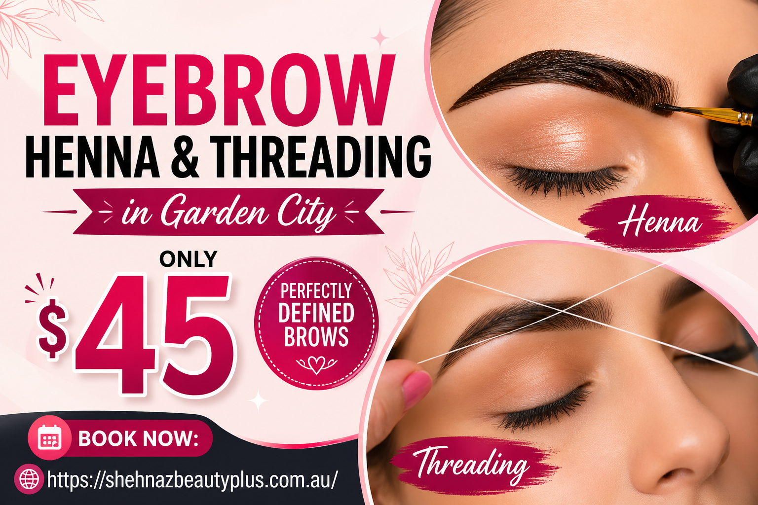 Eyebrow Henna and Threading in Garden City