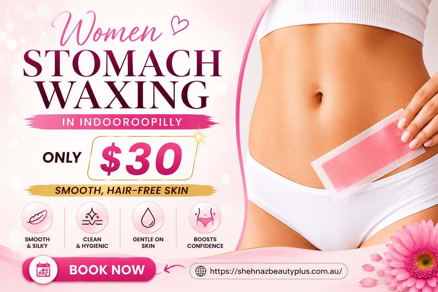 Women Stomach Waxing in Indooroopilly