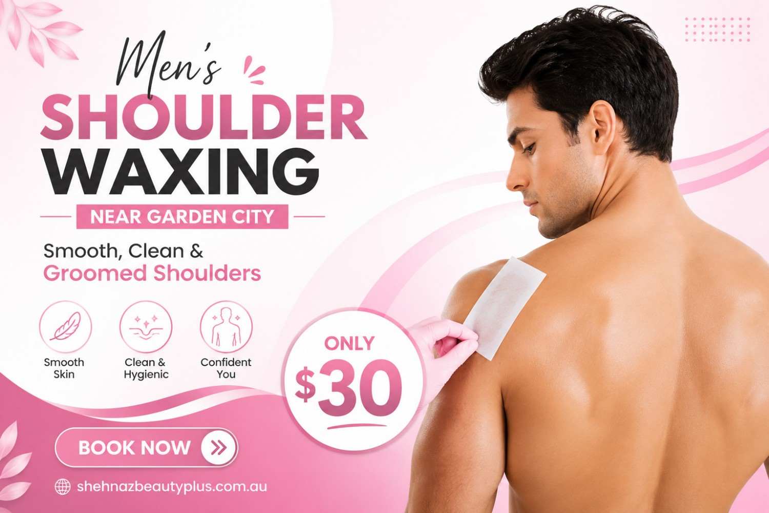 Men’s Shoulder Waxing Near Garden City